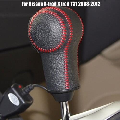 Gear cover interior gear block leather protector Interior decoration car Accessories For Nissan X-trail X trail T31 2008-2012