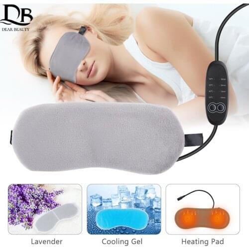 Heated Eye Mask Cold & Warm Eye Compress Aroma Therapy Dry Eyes Dark Circles Eye Bags Stye Headache Reliever Sleep Aid