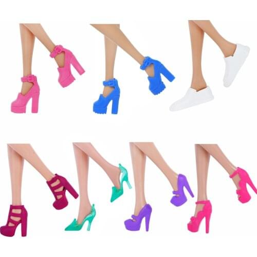 High Quality Cute Shoes Mixed Style Evening Party Wear High Heels Sandals Casual Boots Accessories For Barbie Doll Toy Kid