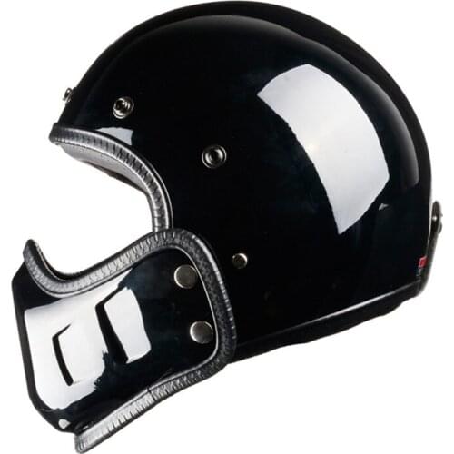 Vintage Motocross Motorcycle Helmet Retro Cafe Racer Vespa Open Face Kask Full Face Casco Moto Modular Moto Helmet DOT