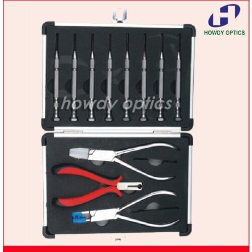 No.7093 Plier set for rimless frames screwdriver hand tool set glasses repairing tools