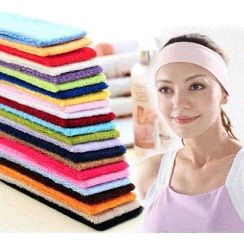 16 Colors High Quality Cotton Sweat Headband For Men Women Yoga Hair Bands Head Sweat Bands For Running Training Fitness