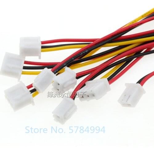 XH2.54mm Wire Cable Connector 2/3/4/5/6/7/8/10P Pin Connector plug with 100/150/200mm Wires Cables XH2.54-2P Single/Double head
