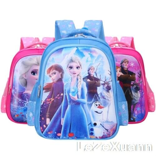 Disney Elementary School Boys School Bag 1-3-4 Grade Frozen Marvel Spider-Man Ice And Snow Girl Children Backpack