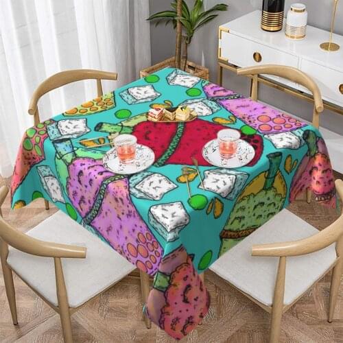 Bubble Tablecloth Dinner Polyester Table Cover Modern Wholesale Protector Printed Table Cloth