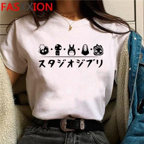Totoro Studio Ghibli t shirt top tees women harajuku kawaii print couple tumblr top tees tumblr plus size