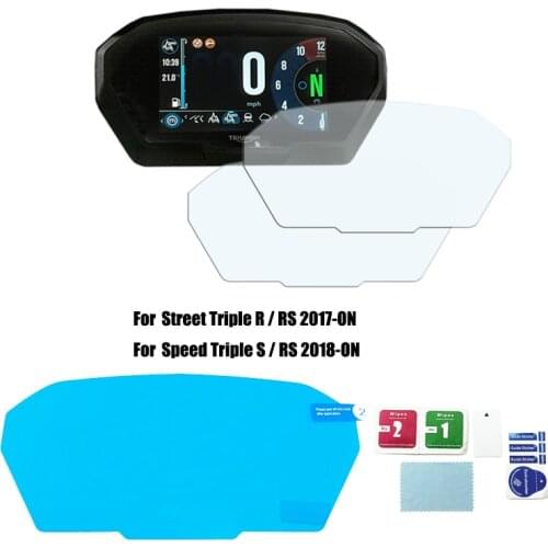 For Street Triple R/RS For Speed Triple S/RS 2017 2018 Cluster Scratch Protection Film Speedo Dashboard Shield
