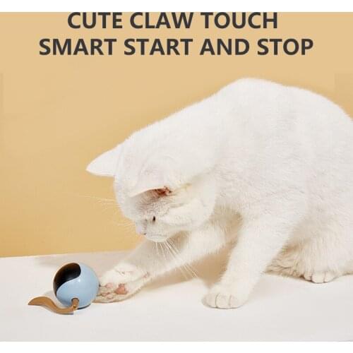 Pet Smart Interactive Cat Toy Colorful LED Self Rotating Ball Toys USB Rechargeable Kitten Electronic Ball Toys Cat Accessories