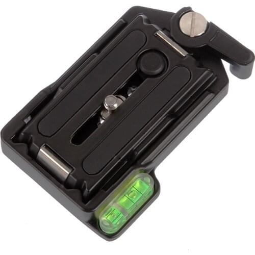 Universal Aluminum 1/4" Screw Mount Quick Release Plate Clamp for Monopod Tripod Ballhead