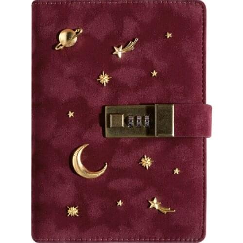 B6 Size Vintage Style Lockable Diary Book Velvet Notebook TPN152