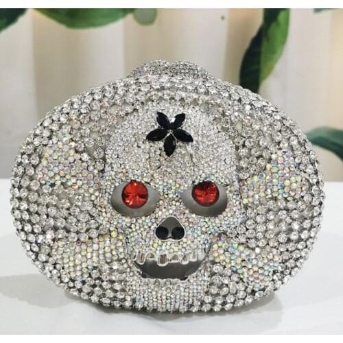 Hollow Silver Rhinestone Diamond Bag Best Design Women’s Crystal Evening Clutches Handbags Elegant Ladies Chain Gemstone Purse