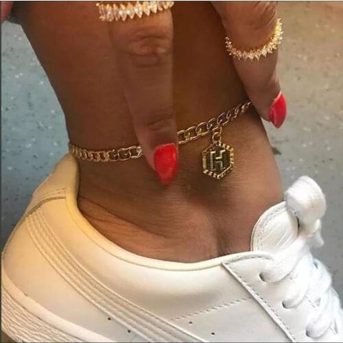 Gold initial anklet anklet letter initial charm initial necklace birthday gift,letter anklet,alphabet ankletgold anklet