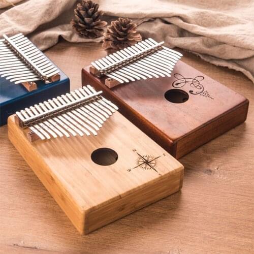17 Keys Kalimba Thumb Piano Mbira Musical Instrument for Beginners Keyboard Pronunciation Gift 17 Tones Thumb African Kalimba