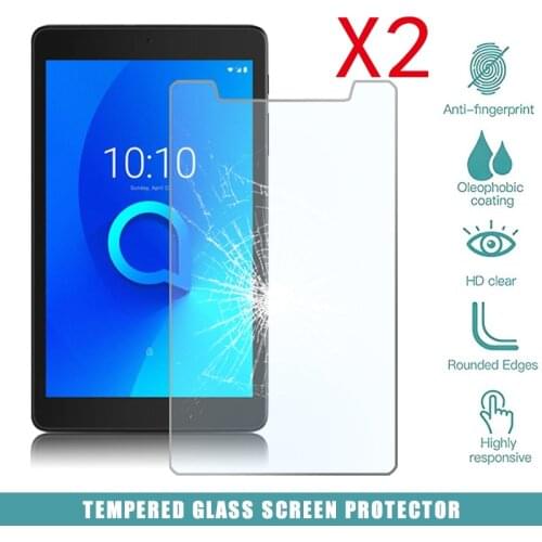 2Pcs Tablet Tempered Glass Screen Protector Cover for Alcatel 3T 8 Tablet PC Explosion-Proof Screen HD Tempered Film