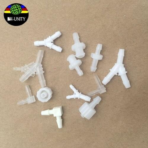 20pcs ink tube connector for eco solvent inkjet printer mimaki roland mutoh galaxy allwin xuli ink hose connector