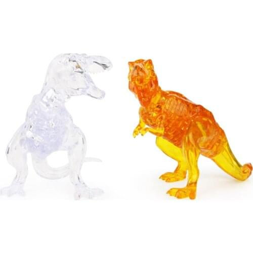 3D Dinosaur Animal Model Crystal Puzzles DIY Building Blocks Education Kids Toy