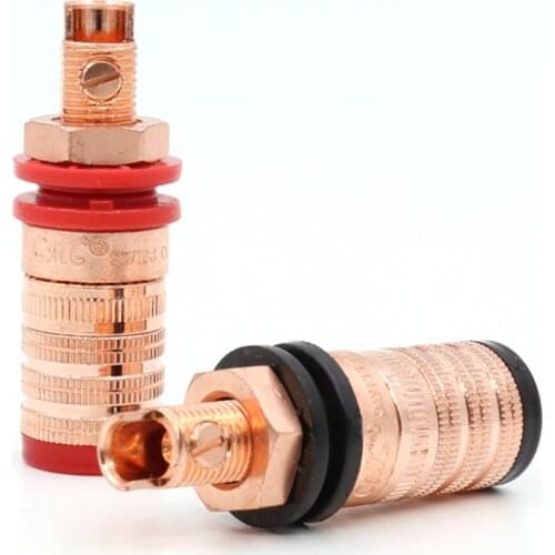 4pcs CMC-838-S-CU-R Pure Copper Conductor Long Binding Post HIFI Speaker Terminal