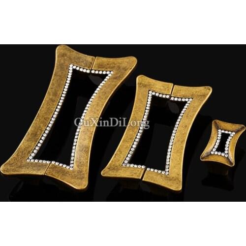 8PCS Luxury Diamond Kitchen Door Furniture Handle European Antique Solid Cupboard Drawer Wardrobe Cabinet Pulls Handles & Knobs