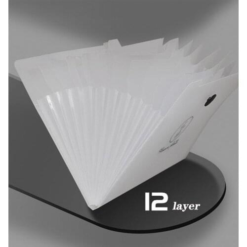 A4 File Bag 12 Layers Data Book Large Capacity File Holder File Organizer Office Stationery