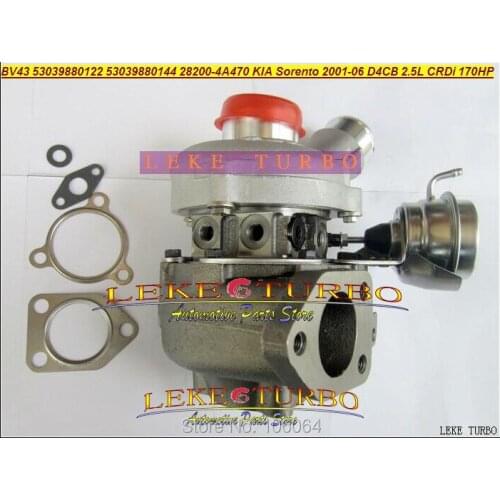 Free Ship BV43 53039880122 53039700122 53039880144 28200-4A470 282004A470 144 Turbo For KIA Sorento 2001-06 D4CB 2.5L CRDi 170HP