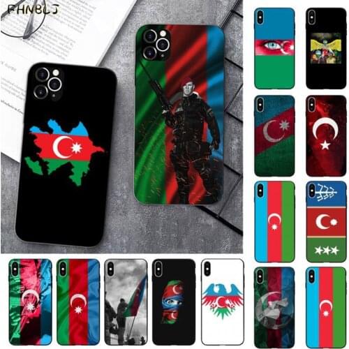 FHNBLJ Azerbaijan buta flag DIY Painted Bling Phone Case for iPhone 11 pro XS MAX 8 7 6 6S Plus X 5 5S SE 2020 XR case