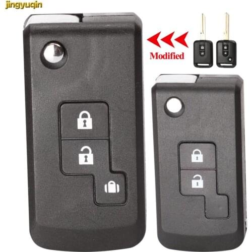 Jingyuqin Remote Car Key Shell For Nissan Qashqai Navara Micra NV200 Patrol Y61 Micra 350Z Pathfinder Key Case Fob 2/3 Buttons