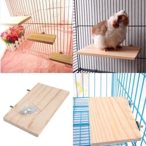 Wood Stand Platform Pet Bird Toys Parrot Rack Hamster Perches Paw Grinding Clean Cage Accessories for Gerbils Mice Wood Toys