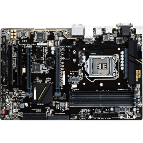 Gigabyte GA-B150-HD3 Desktop Motherboard B150-HD3 B150 LGA 1151 DDR4 Core i7 i5 i3 64G SATA3 USB3.0 VGA DVI HDMI M.2 ATX