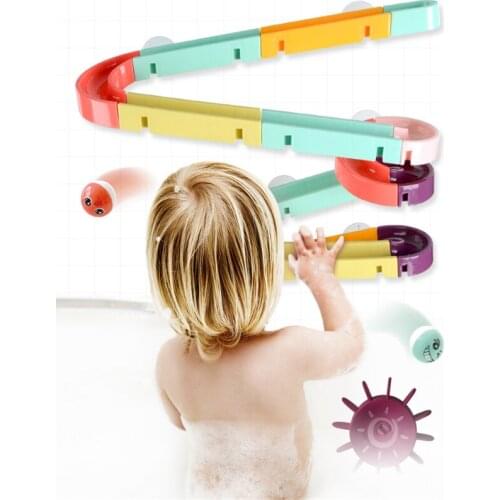 Baby Bath Toys Suction Cup Race Orbits Track Kids Bathroom Bathtub Play Water Toy Shower Games Swimming Pool Tools