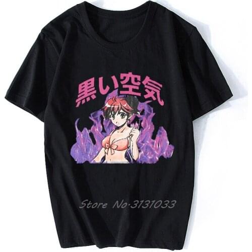 Men Hip Hop T Shirt Streetwear Japanese Cartoon Sexy Girl Tshirt Harajuku HipHop Oversize T-shirt Anime Cotton Tops Tees