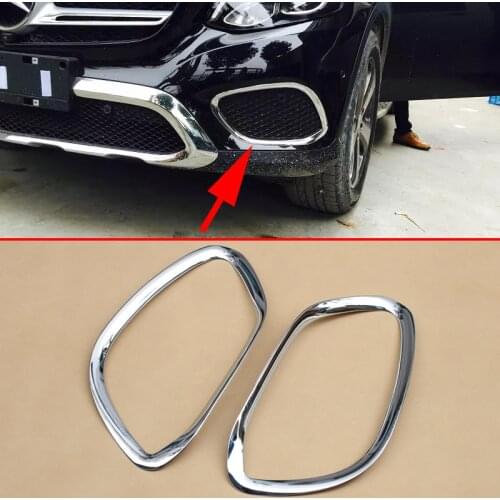 Chrome Head Front Foglight Fog Light Lamp Cover Trim Parts Fit For Mercedes Benz GLC X253 Exterior Accessories 2016 2017 2018