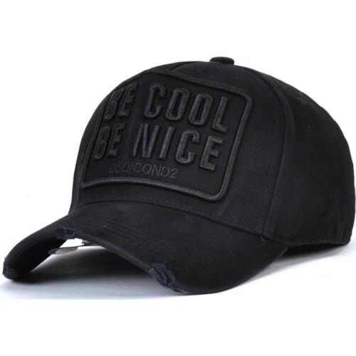 DSQICOND2 Cap Cotton Baseball Caps ICON Letters Brand High Quality Cap Men Women Customer Design Logo Hat Black Cap Dad Hats