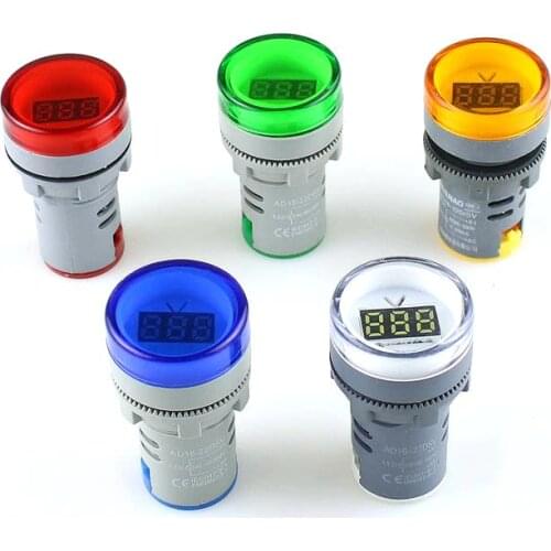 22MM AD16 AD16-22DSV type AC60-500V Mini Voltage Meter LED Voltage Meter Gauge AD16-22DSV Digital Display Indicator Lam