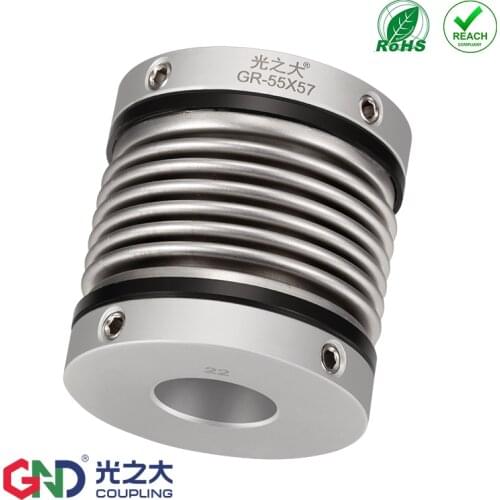 Coupling GR Aluminum Alloy Bellows setscrew D16 L27 type abosorb vibration zero backlash for micro motor step parallel encoder