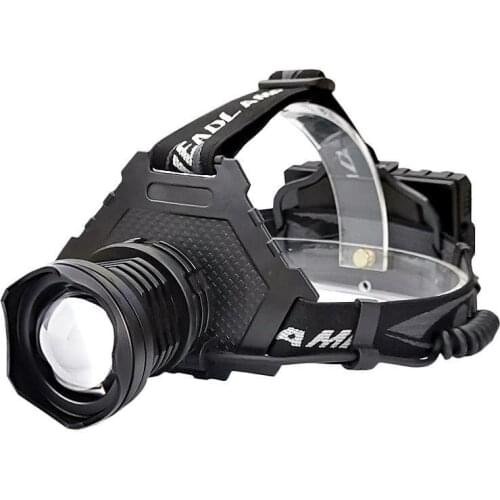 Rechargeable Powerful Headlamp Zoom Shot Fishing Headlamp Strap Climbing Hunting Linterna De Cabeza Outdoor Lighting DE50TD