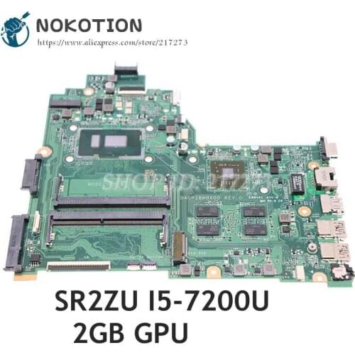 NOKOTION For HP 240 G6 14-BS Laptop Motherboard SR2ZU I5-7200U CPU 925431-601 925431-501 925431-001 DA0P1BMB6D0 520 2GB