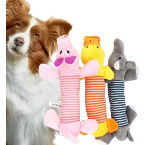 2021 new plush sounding toy gift pet supplies dog pet toy sound doll pet animal cartoon pink pig gray elephant toy
