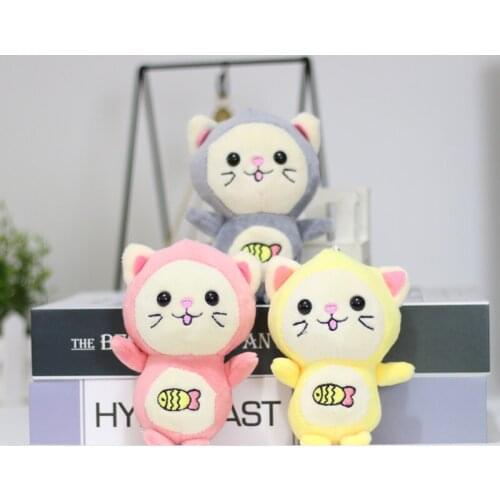 New popular Cute cartoon cat plush pendant good quality Exquisite Keychain soft Soothing doll christmase birthday wedding gift