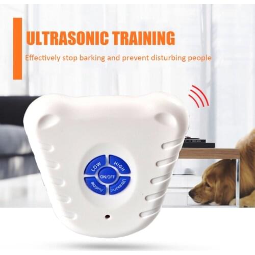 Hot Pet Dog Anti Barking Device Electric Ultrasonic Dogs Training Collar Dog Stop Barking Vibration Anti Bark Collar Dropship