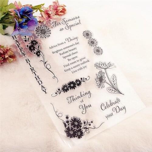15x21cm Love Poetry Clear Stamps Transparent Seal Silicone Seal TPR Christmas Wedding Roller Stamps DIY Scrapbook Album Card