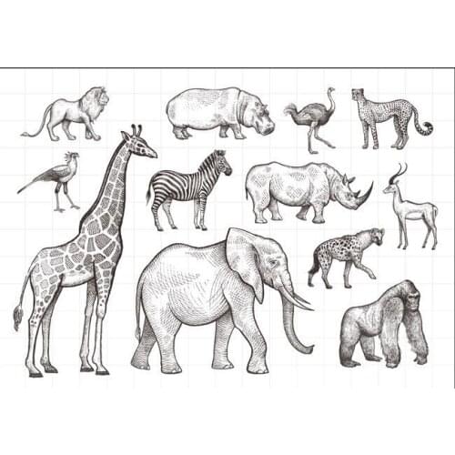 Animal Clear Stamp for Scrapbooking Transparent Silicone Rubber DIY Photo Album Decor F158