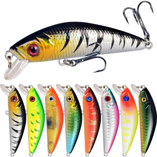 FISHINAPOT 1PCS Minnow Fishing Lures 6.8cm/8g Crankbait Carp Wobblers Quality Lure Artificial Plastic Hard Bait Fishing Tackle