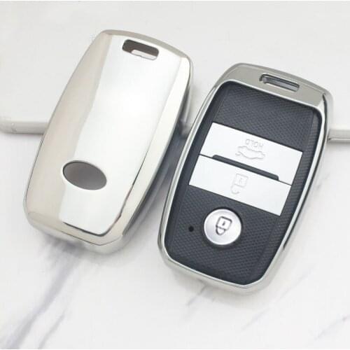 Silver Soft Protective key Case Shell Cover for Kia Optima K5 Sorento Carens Forte Soul
