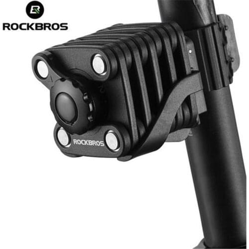 ROCKBROS Mini Foldable Portable Bike Lock Ultra Strong Harden Steel Alloy Metal Anti-theft Security Drill Resistant Cube Lock