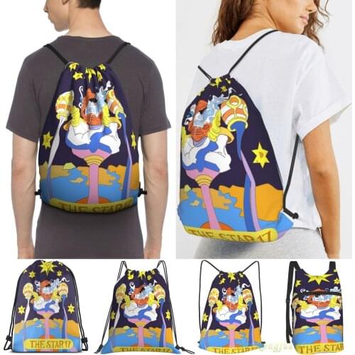 Star Platinum Women Purpose Drawstring Backpack Bags Men Outdoor Travel Backpacks For Gym Training Swimming Fitness Bag