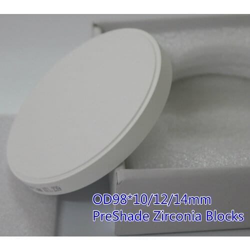 Dental Lab Consumable A2 A3 Preshade Zirconia Blocks Compatible with Roland VHF CAD/CAM Milling System Porcelain Teeth Materials