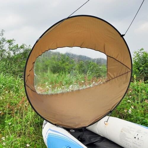 108*108cm Lightweight Kayak Wind Sail SUP Paddle Board Drift Surfing Sail With Clear Window Kayak Boat Accessories New