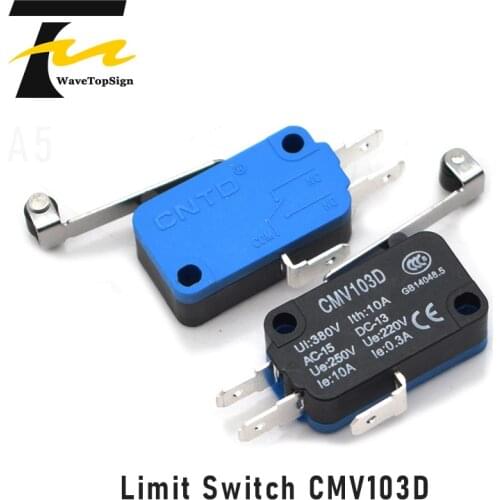 WaveTopSign High Quality Small Limit Switch CMV103D Momentary Micro Switch Long Handle for CO2 Laser Cutting machine