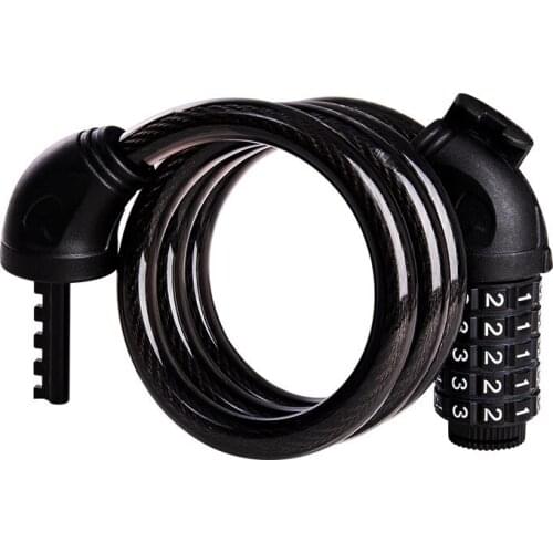 Mountain Bike Bicycle Lock Electric Stainless Steel Password Fixed Portable Anti-Theft Steel Wire Chain Lock