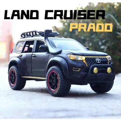 1:24 Toyota Prado Overbearing Modified Version with Metal Car Model Toys Collect birthday gifts